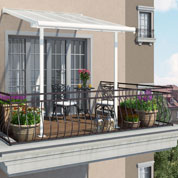 pergola adossee en polycarbonate 2 x 2 m